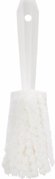 Actual product image Fincke Short handled hand brush, soft, spliced, pack of 10, white. (10 pcs.)