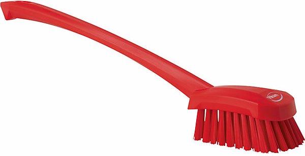 Produktbild Fincke Waschbürste langer Stiel, hart, VE 10 Stk, rot (10 Stk.)