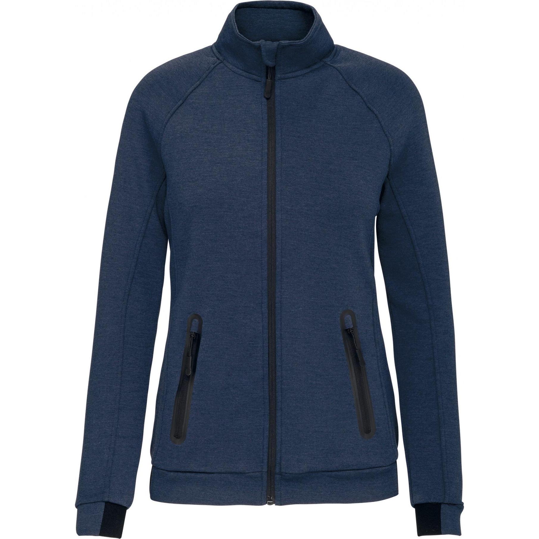 Proact, Damen, Pullover, Sweatshirt zipper hochkragen frau, Blau, (XXL)