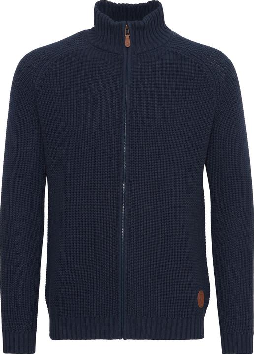 Actual product image Solid Xenos Men's Cardigan Chunky Knit Jacket With Funnel Neck Made Of 100% Cotton (L)