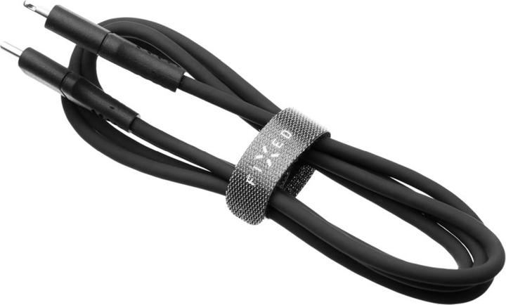 Actual product image Fixed Liquid Silicone Cable USB-C/Lightning, 1,2m, black (1.20 m, USB 2.0, 60 W)