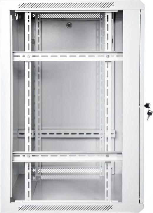 Immagine prodotto Digitus Armadio di rete a parete 19 21U rack 600x600 porta vetro grigio indiviso piegato 60kg (21 HE, Rack da 19 pollici)