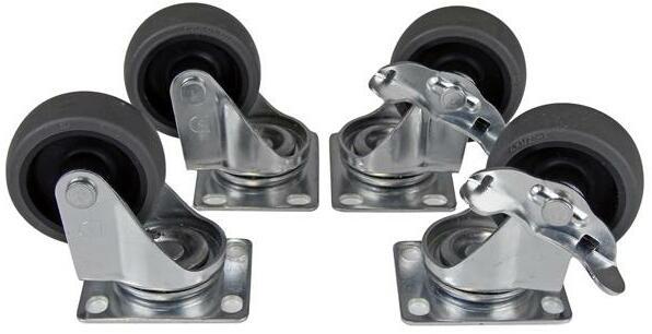 Produktbild StarTech Mobiles Server Rack mit Griffen - rollbarer Serverschrank / Netzwerschrank - 9HE (9 HE, 19 Zoll Rack)