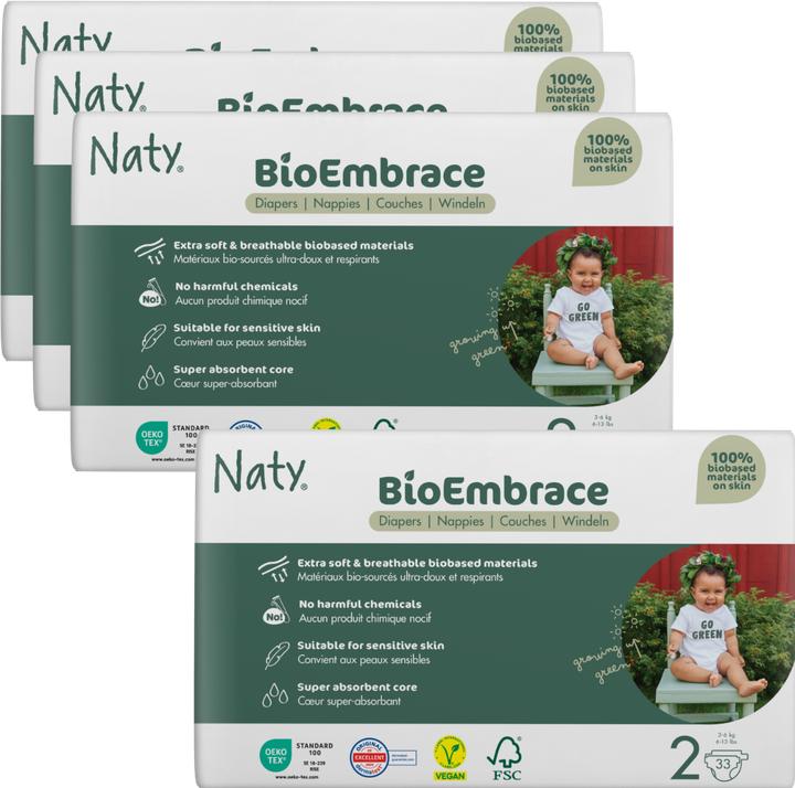 Produktbild Naty Biowindel (Gr. 2, Monatsbox, 132 Stück)