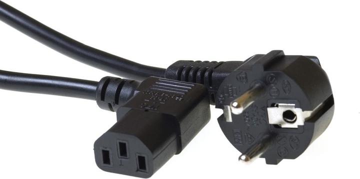 Produktbild ACT Powercord mains connector CEE 7/7 male (angled) - C13 (angled) black 2 m (2 m)
