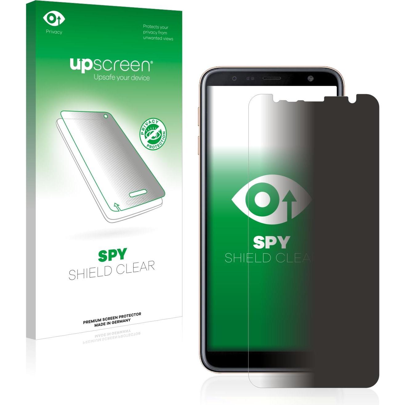 upscreen Spy Shield Blickschutzfolie (1 Stück, Samsung Galaxy J4+), Smartphone Schutzfolie, Blau