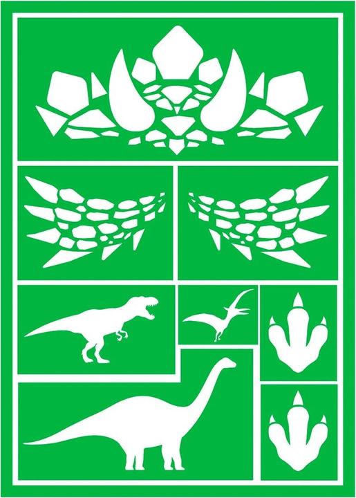 Energielabel Fiesta Dino schmink sjabloon 14x20cm