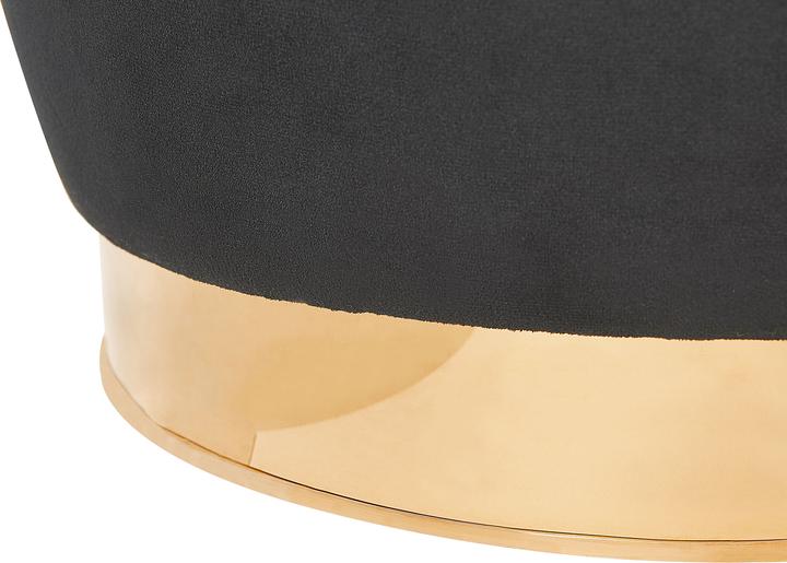 Immagine prodotto Beliani Poltrona in velluto nero / oro semicircolare ALBY