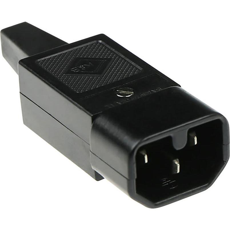 MPE-Garry C16 Power connector male for 120 C, Elektronikkabel + Stecker, Schwarz