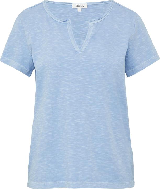 S.Oliver T-Shirt T-Shirt mit Flammgarnstruktur (42)