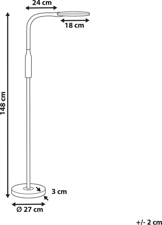Produktbild Beliani Flurlampe weiss LED CASSIOPEIA (600 lm)