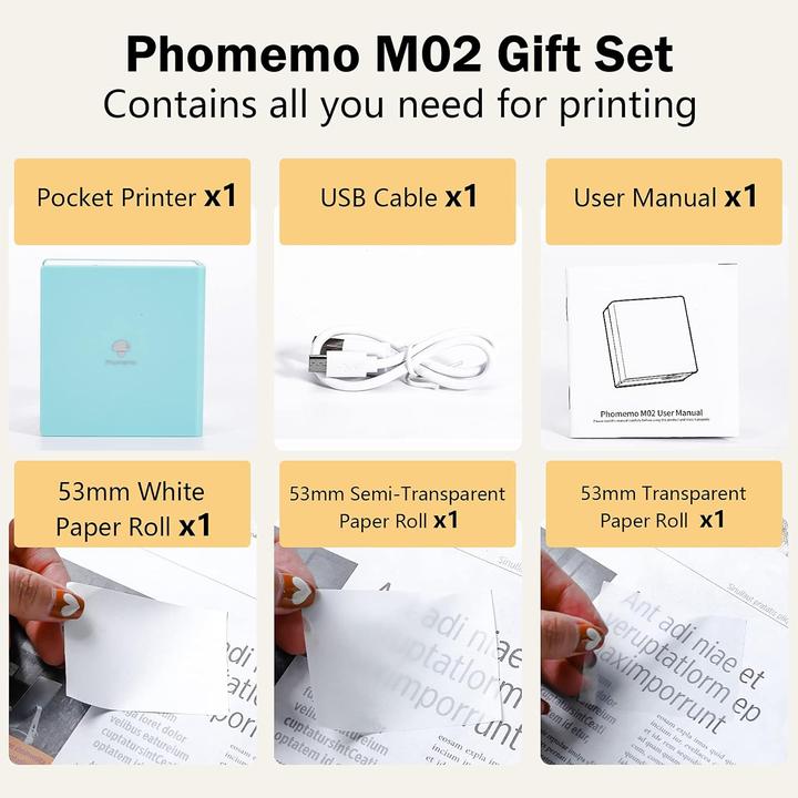 Actual product image Phomemo M02 (Thermal printing, Black and white)