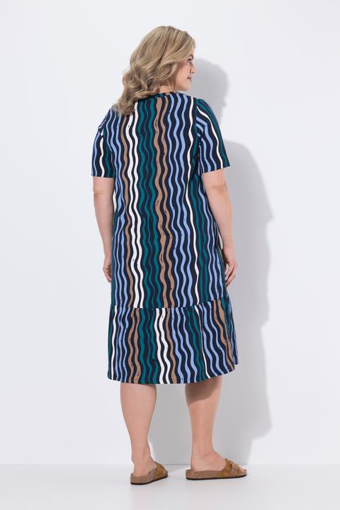 Produktbild Ulla Popken Midikleid, Wellen, V-Ausschnitt, Halbarm (54, 56)