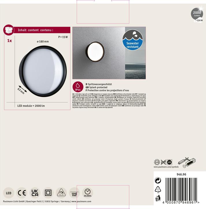 Produktbild Paulmann Platomo (2000 lm, IP44)