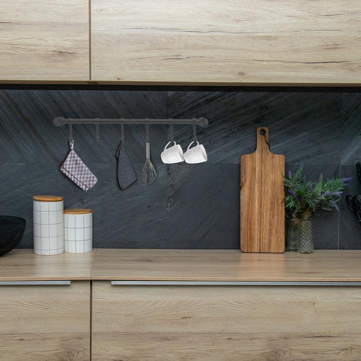 Image du produit Intirilife Barre de suspension en acier inoxydable avec 6 crochets