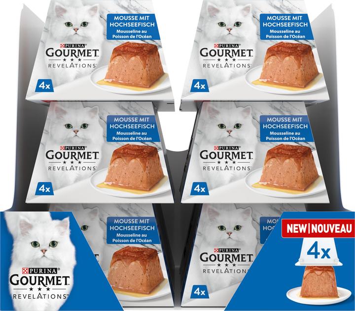 Produktbild Gourmet Revelations Mousse Hochseefisch mit Sauce (Adult, 4 Stk., 228 g)