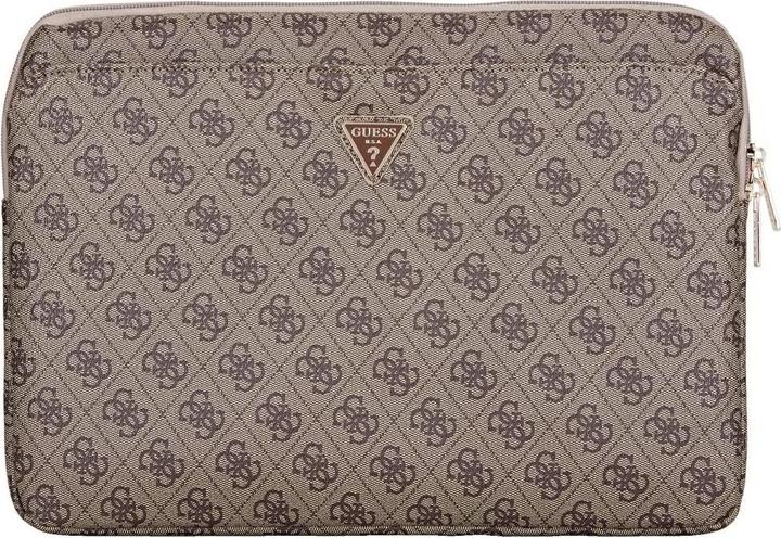 Actual product image Guess Bag Sleeve 14" 4G Zipper Pocket Triangle Logo brown (14")