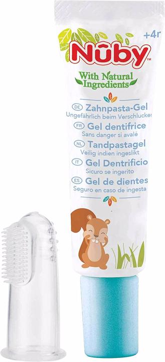 Nuby All Natural Fingerzahnbürste und Zahnpasta-Gel 20g