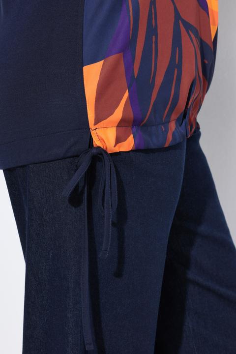 Actual product image Ulla Popken Colorblock 3/4 Sleeve Tee (58)