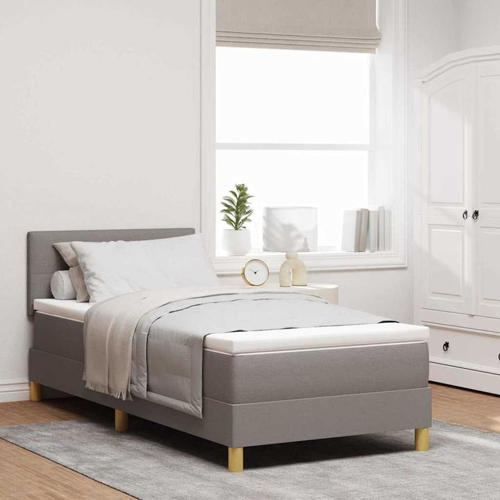 Produktbild VidaXL Boxspringbett Mit Matratze Stoff Taupe (80 x 200 cm)