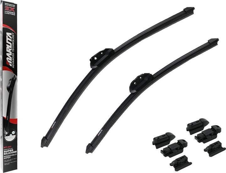 Maruta Windscreen wiper SET 525 mm / 450 mm for windscreen, aero-dynamic optimised wiper blades made of wa