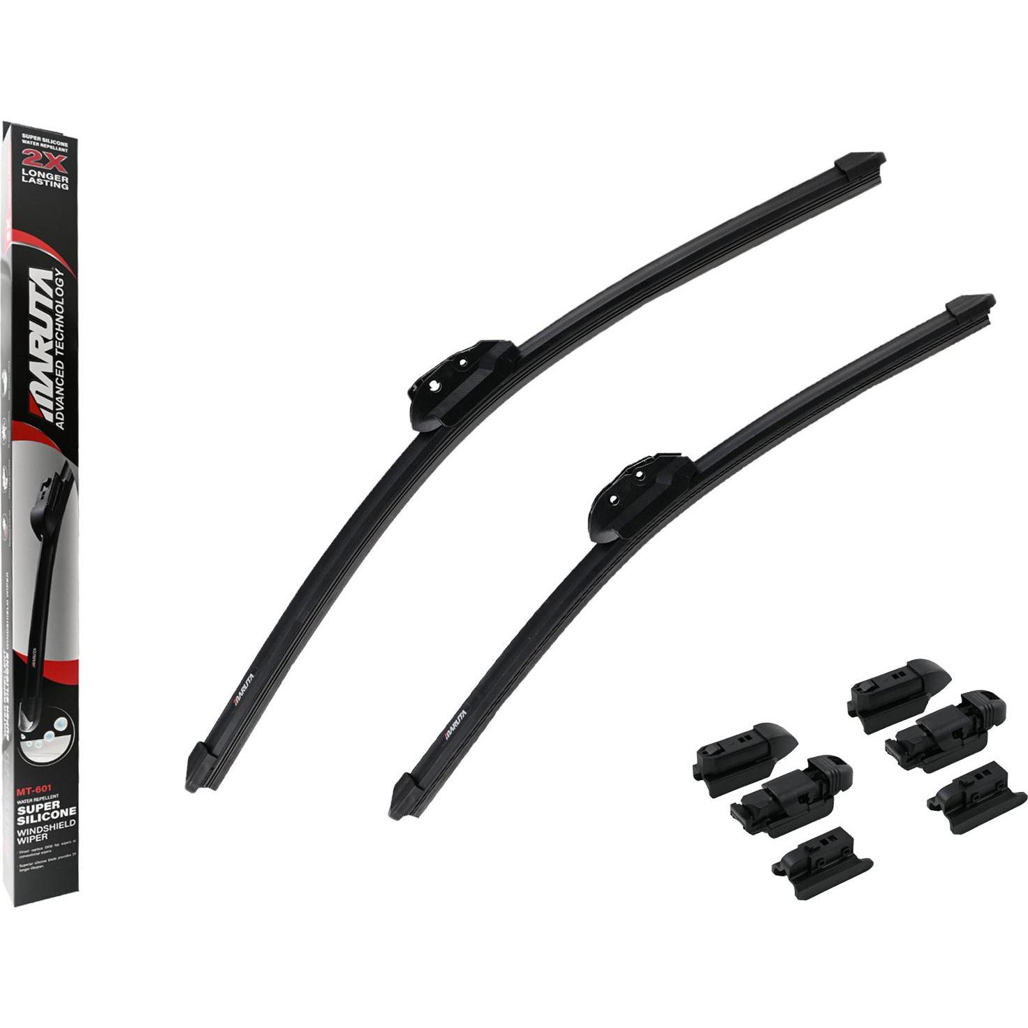 Maruta, Wischerblätter, Scheibenwischer SET 525 mm / 450 mm für Frontscheibe, Aero-dynamik optimierte Wischerblätter aus...