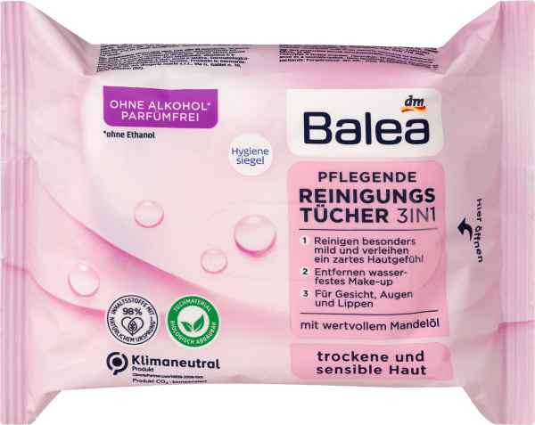 dm Balea Reinigungstücher 3in1 (Reinigungstücher, Make-Up Entferner)