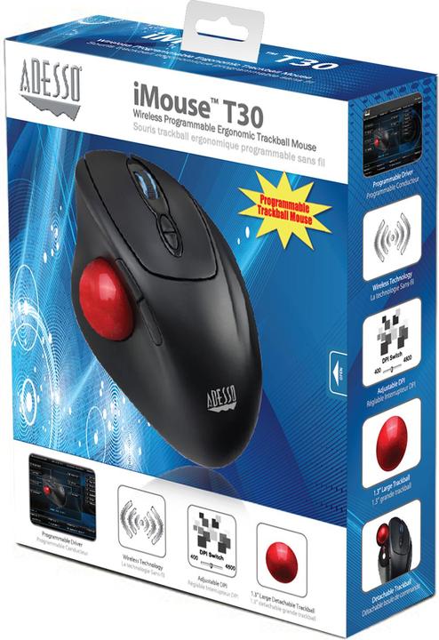 Actual product image Adesso Wireless Trackball, iMouse T30 (Wireless)