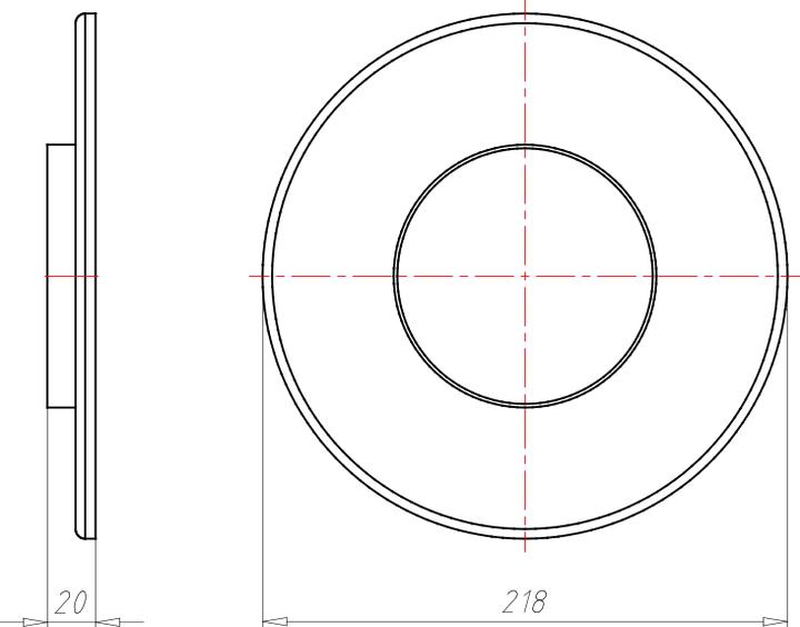Actual product image Kaiser KAI 1282-61 HaloX 180 ceiling diffuser front part D100mm for exposed concrete