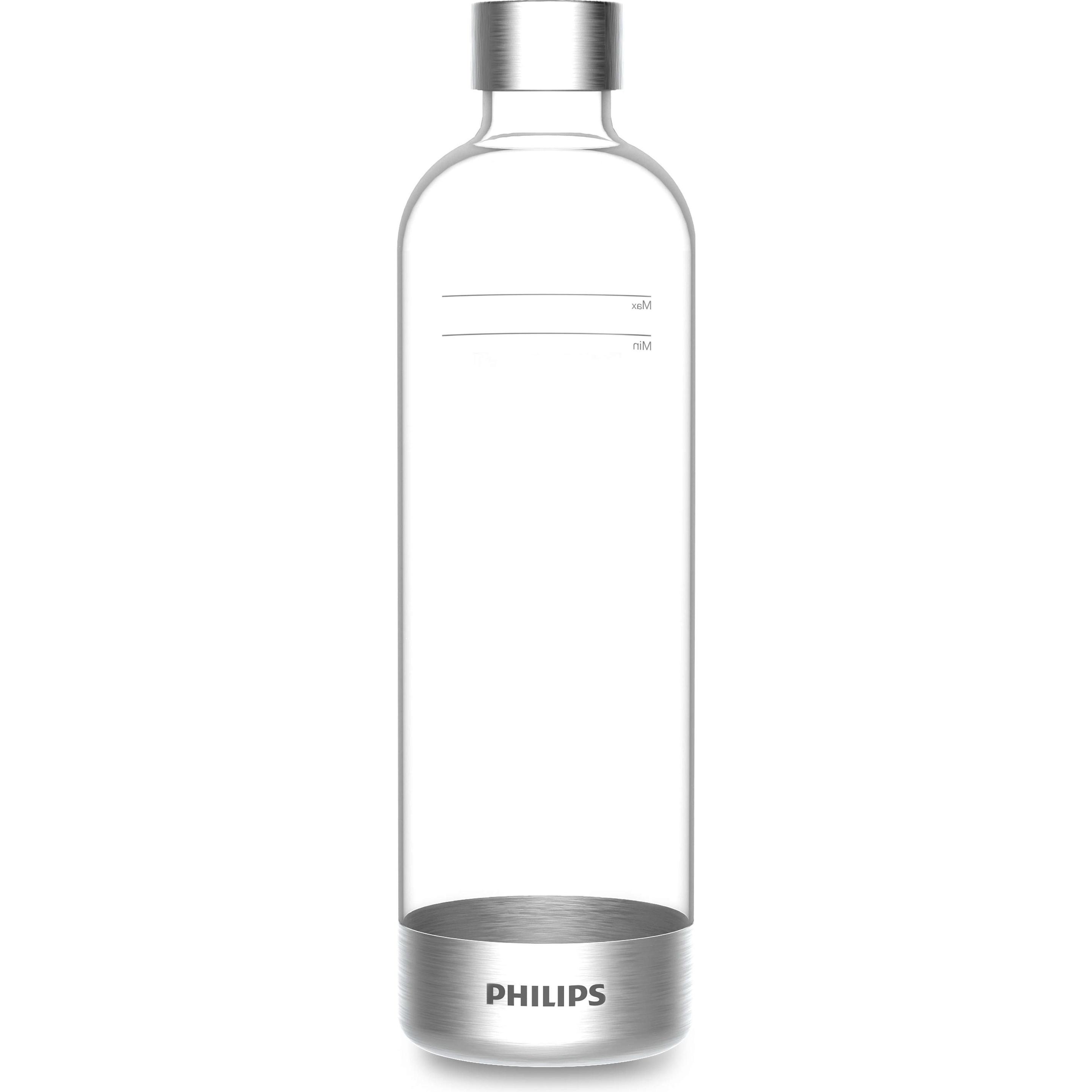 Philips ADD912 Ersatzsprudlerflasche, Wassersprudler Zubehör, Silber, Transparent