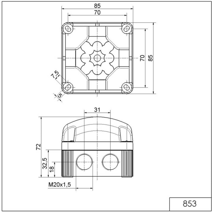 Actual product image Werma LED Permanent Beacon 24Vdc Ylw