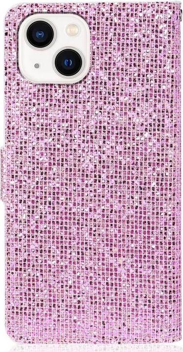 Actual product image Cover-Discount iPhone 14 Plus - Glitter Leather Case pink (Apple iPhone 14 Plus)