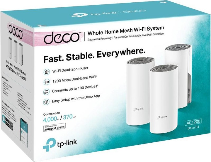 Image du produit TP-Link Deco E4 WLAN Mesh 3-pack Set (AC1200)
