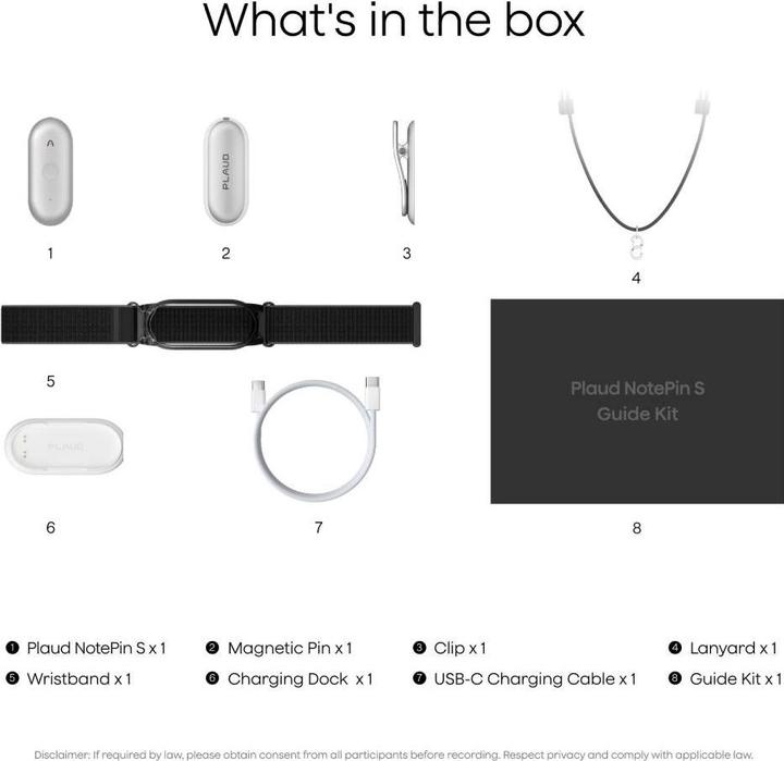 Produktbild Plaud NotePin S (64 GB)