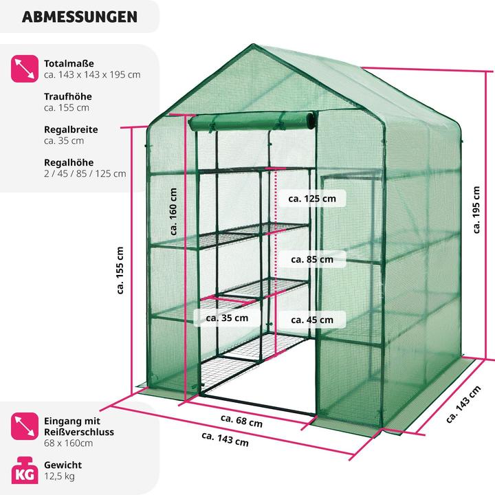Produktbild tectake Gewächshaus
