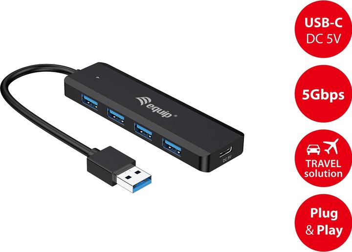 Produktbild equip USB 3.2 Gen 1 Hub (USB-A, USB-C, 5 Ports)