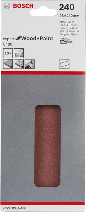 Actual product image Bosch Professional Zubehör Orbital sanding paper unperforated (240)
