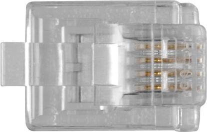 Produktbild ACT RJ11 (4P/4C) modulaire connector for flat cable. Unit: Bag 25 pcs