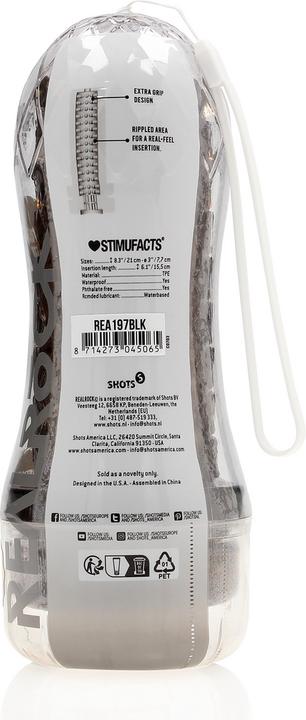 Produktbild RealRock Easy Rider - Textured Masturbator - Black