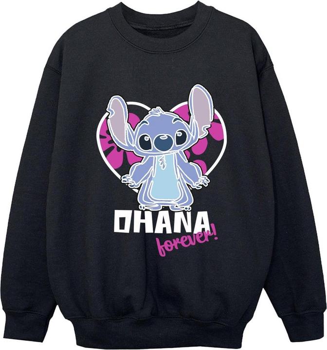 Immagine prodotto Disney Lilo And Stitch Ohana Forever Heart Felpa Ragazzi (140, 146)