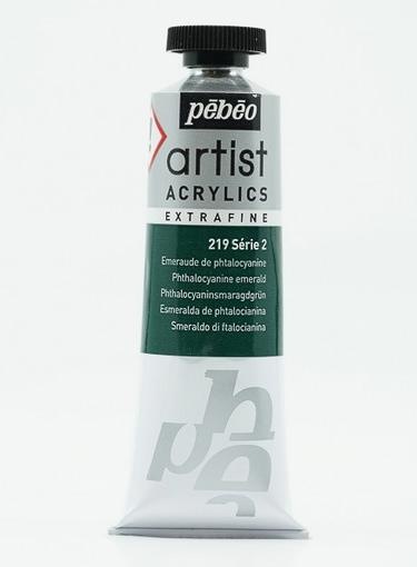Produktbild Pebeo Artist Acrylics Extrafein Acrylfarben (Phtalocyaninsmaragdgrün, 37 ml)