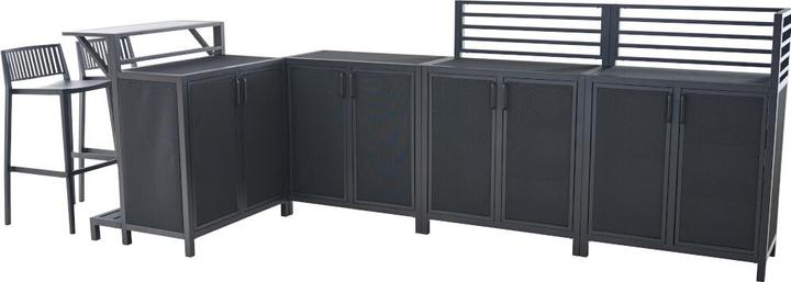 Productafbeelding Siena Garden Barkruk Lane antraciet Polypropyleen/glasvezel frame