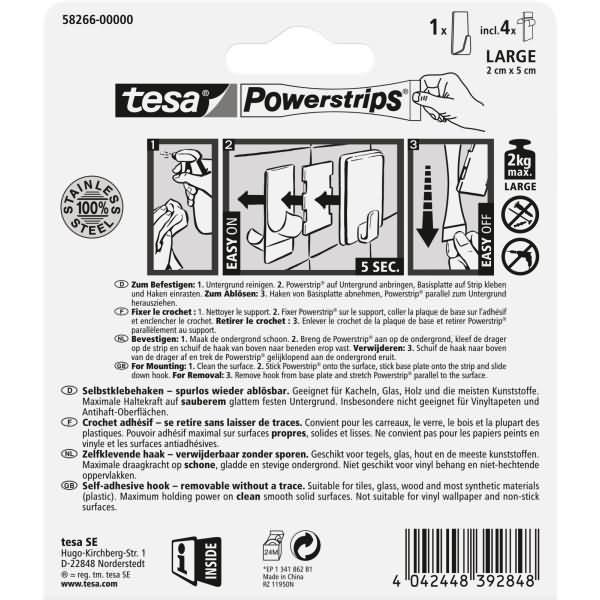 Immagine prodotto tesa Ganci Powerstrips GRANDI in metallo