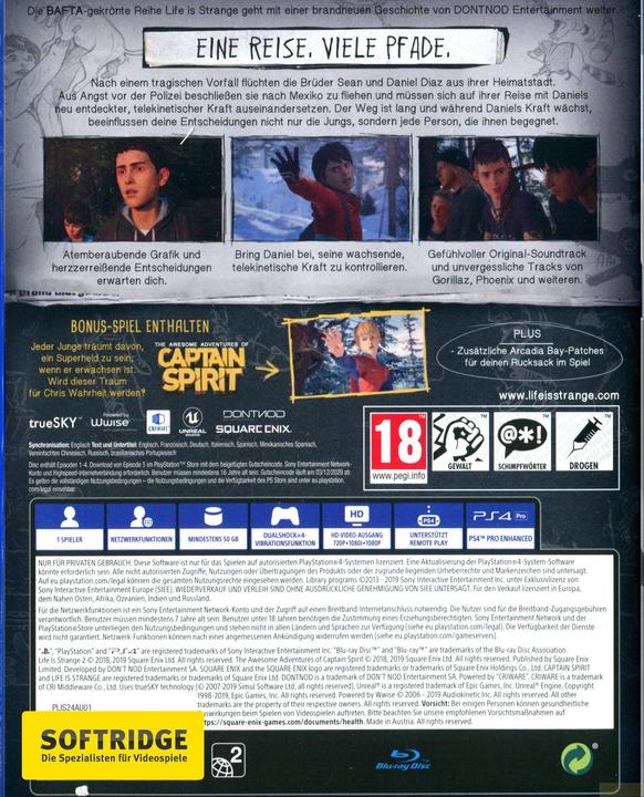 Produktbild Square Enix Life is Strange 2 (PS4, EN)