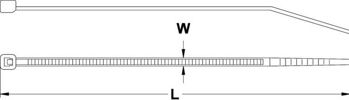 Produktbild Tru Components Kabelbinder 250 mm Schwarz UV- (Kunststoffkabelbinder, 250 mm, 100 Stk.)