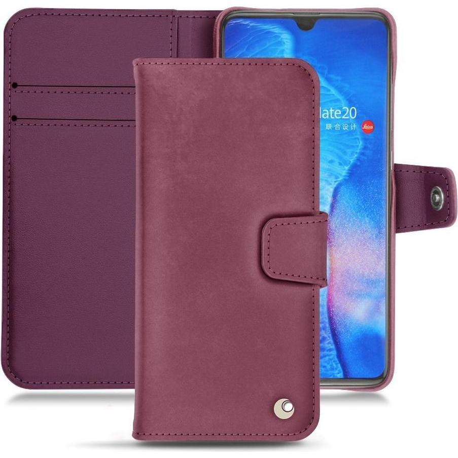 Noreve Lederschutzhülle Wallet (Huawei Mate 20), Smartphone Hülle, Violett