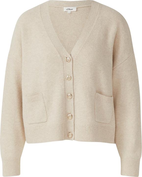 Produktbild s.Oliver Strickjacke Oversized Strickjacke mit dekorativen Knöpfen (48)