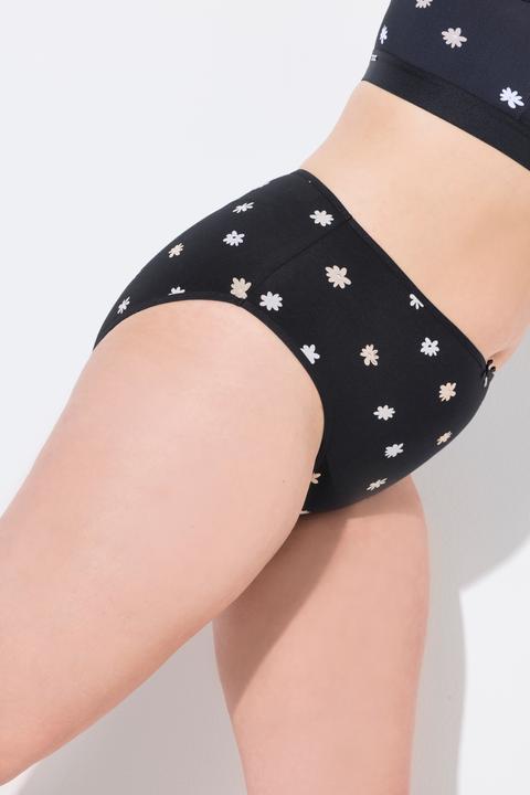 Produktbild Ulla Popken Midislips, 5er-Pack, Blumen / einfarbig (68, 5er Pack)