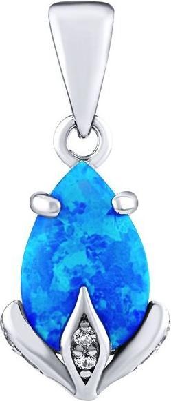 Immagine prodotto Silvego Ciondolo Clarissa in argento con opale e zirconi brillanti JJJ1267PB