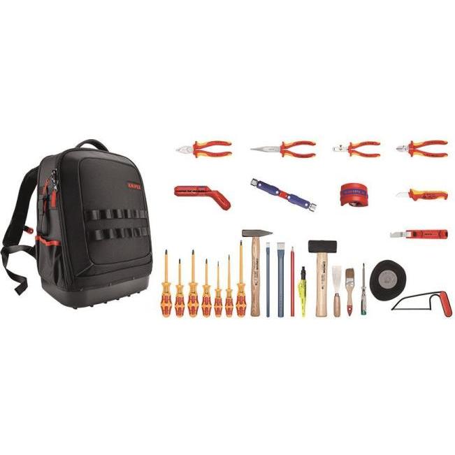 Knipex, Cassetta degli attrezzi, Werkzeugrucksack Modular X15 Elektro